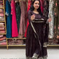 Elegant Chinon Silk Codding &amp; Sequins Gown – Designer Festive Collection