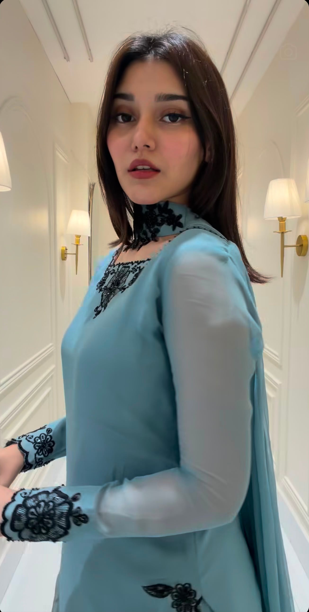 HEAVY FOX GEORGETTE EMBROIDERED CUT WORK SUIT