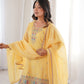 Elegant Crunchy Silk Sharara Suit Set For Women 💛