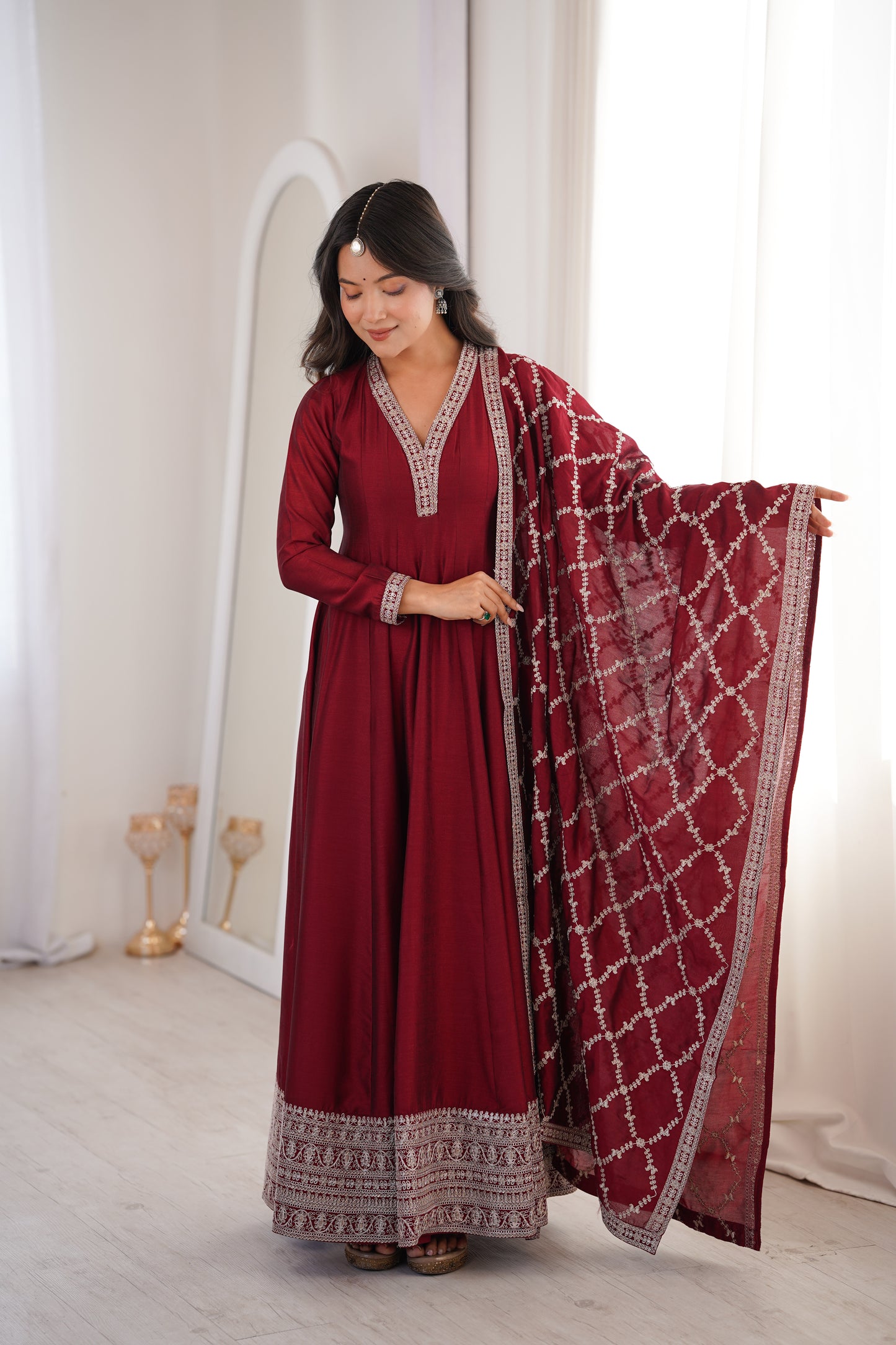 Noorza Blooming Vichitra Anarkali Set ✨🌺