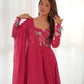 Floral Organza Silk Anarkali Suit Set For Women – Wedding &amp; Festive Collection 🌸
