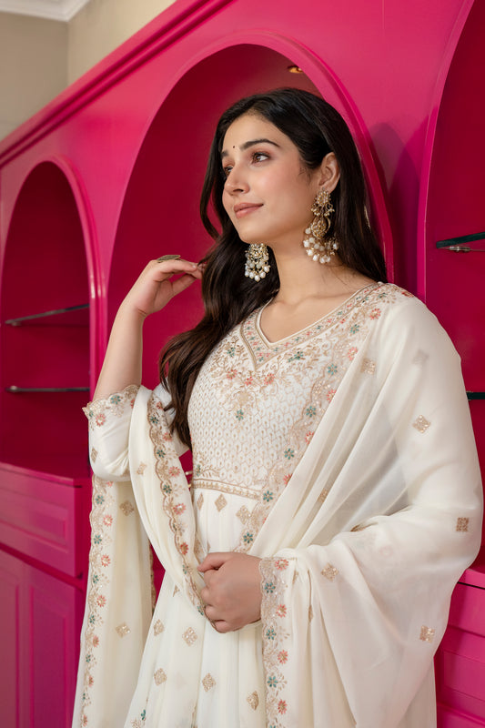 PREMIUM DESIGNER ANARKALI SUIT SET 👑