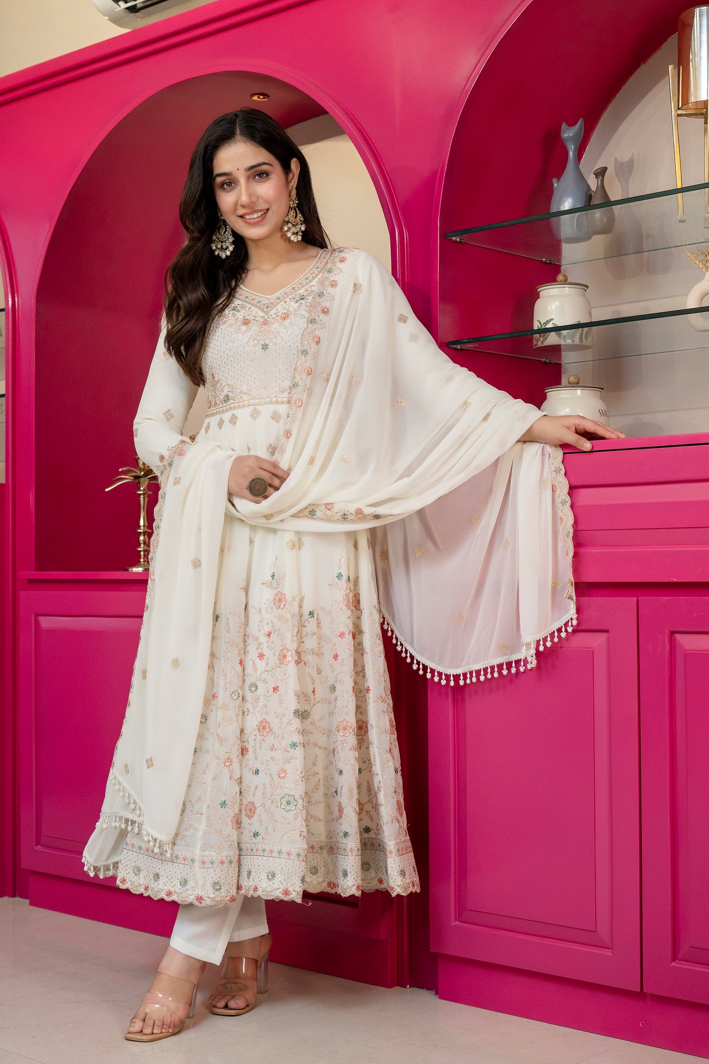 PREMIUM DESIGNER ANARKALI SUIT SET 👑