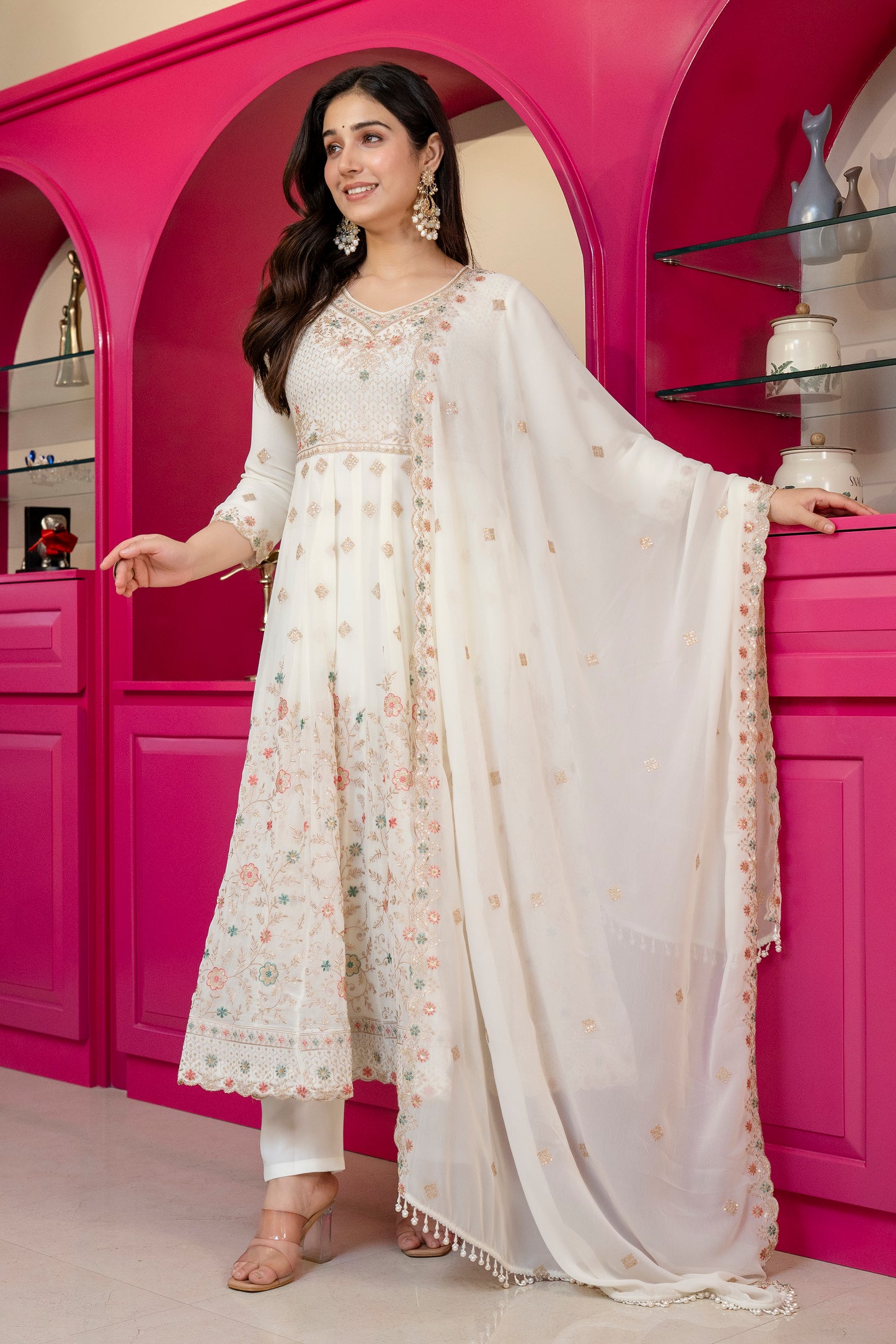 PREMIUM DESIGNER ANARKALI SUIT SET 👑