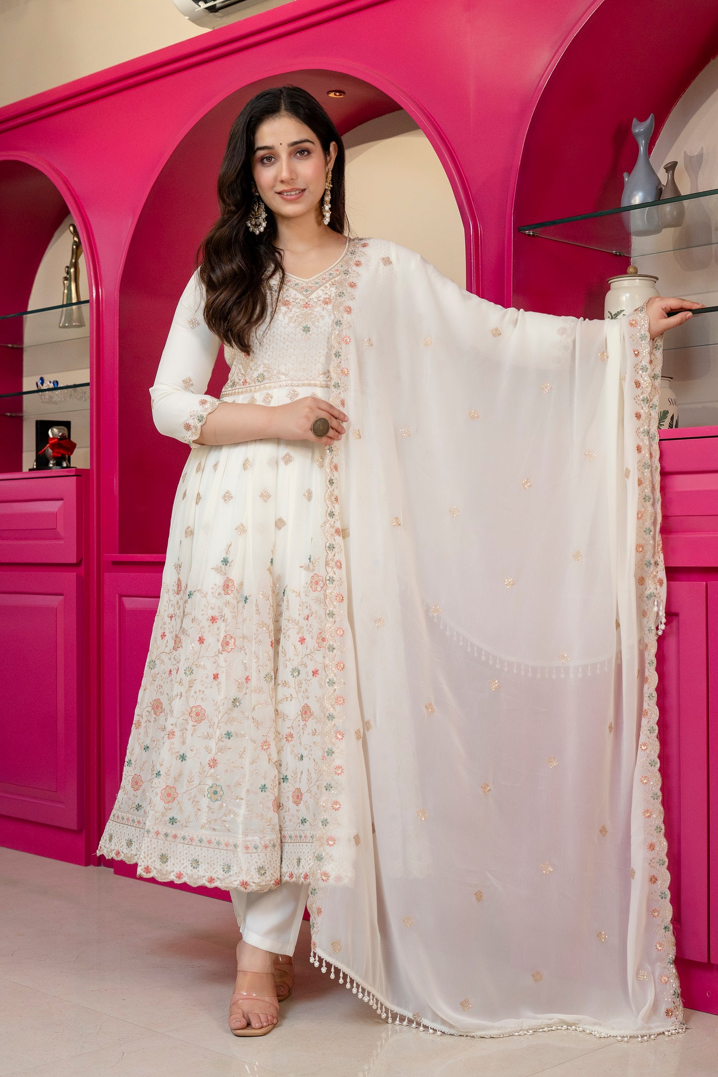 PREMIUM DESIGNER ANARKALI SUIT SET 👑