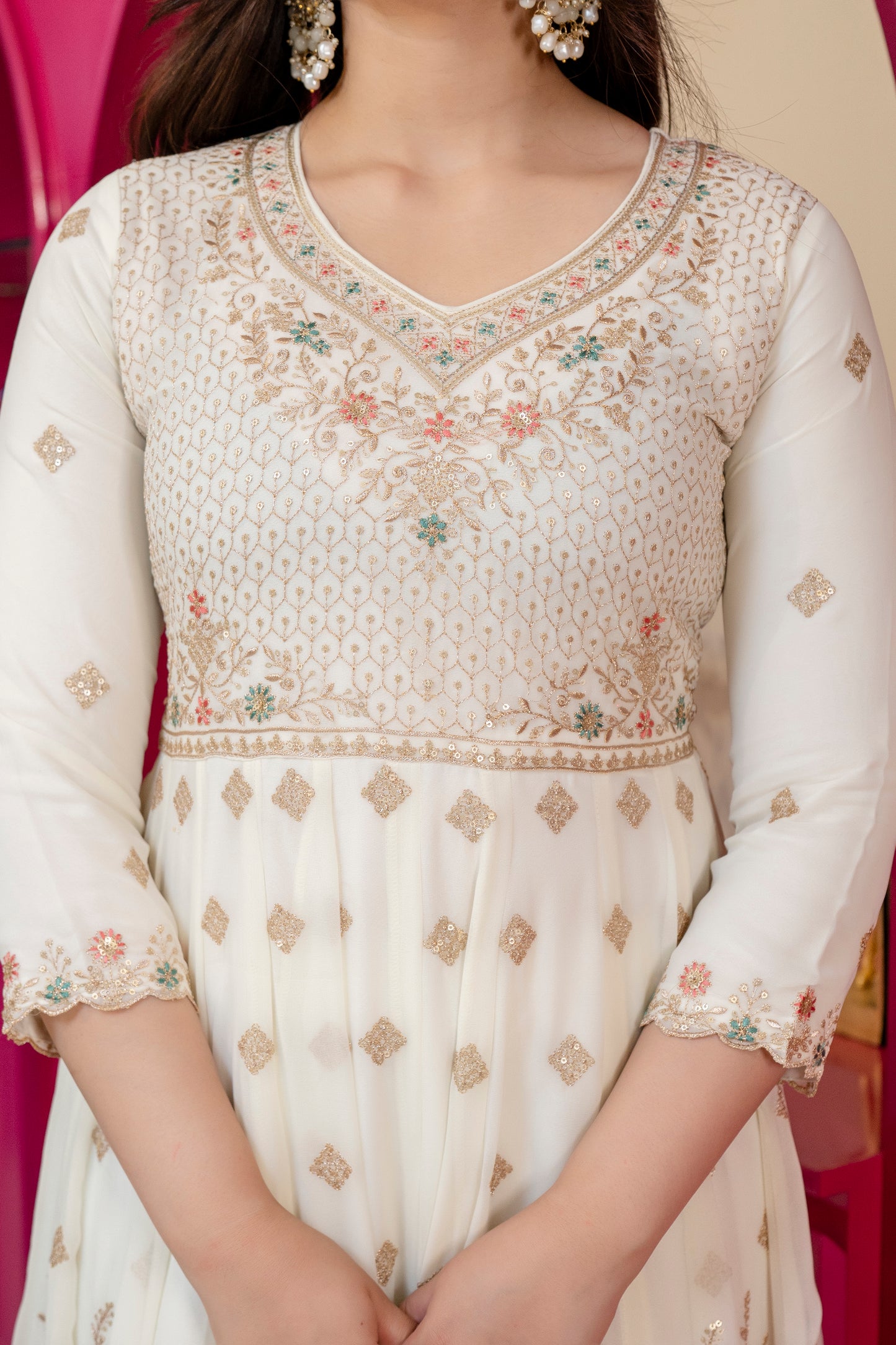 PREMIUM DESIGNER ANARKALI SUIT SET 👑
