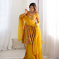 Printed RomanSilk Chanderi Kediya Set – Flared Festive Elegance