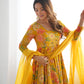 Printed RomanSilk Chanderi Kediya Set – Flared Festive Elegance