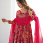Printed RomanSilk Chanderi Kediya Set – Flared Festive Elegance