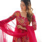 Printed RomanSilk Chanderi Kediya Set – Flared Festive Elegance