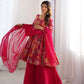 Printed RomanSilk Chanderi Kediya Set – Flared Festive Elegance