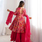 Printed RomanSilk Chanderi Kediya Set – Flared Festive Elegance