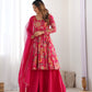 Printed RomanSilk Chanderi Kediya Set – Flared Festive Elegance