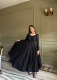 Elegant Lucknowi Georgette Anarkali Suit Set For Women 🖤
