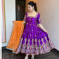 Royal Heavy Silk Embroidered Anarkali Suit Set For Women