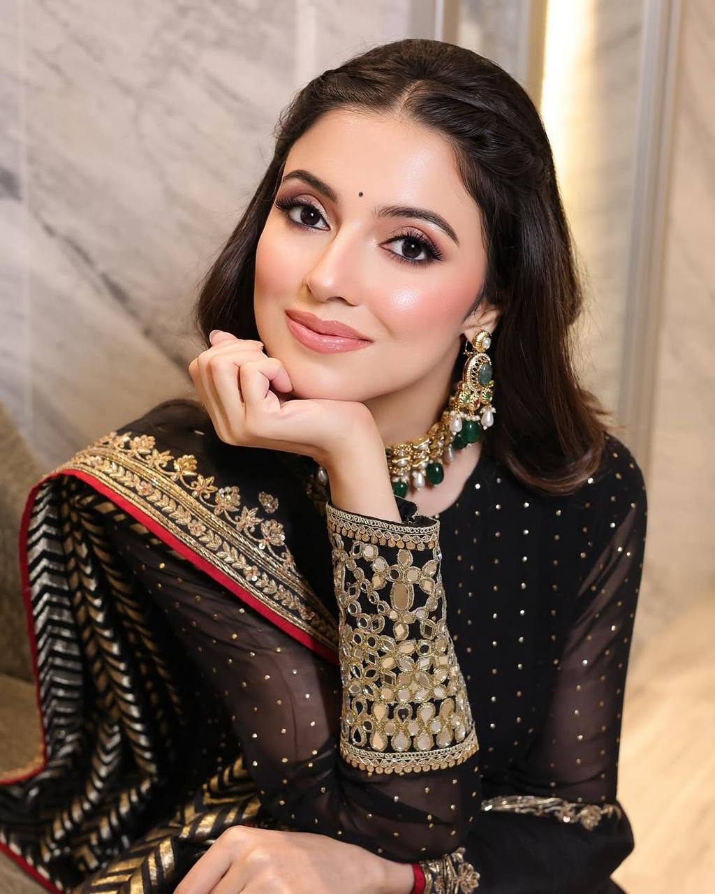 Exquisite Faux Blooming Anarkali Suit Set – Heavy Zari &amp; Sequins Work