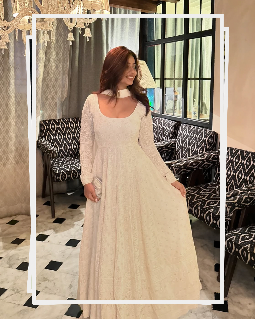 Graceful Faux Blooming Anarkali Suit Set – Elegant Gota Patti Collection