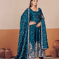 HEAVY JELLY SHIMMER SILK EMBROIDERED GOWN SET
