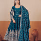 HEAVY JELLY SHIMMER SILK EMBROIDERED GOWN SET