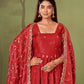 HEAVY JELLY SHIMMER SILK EMBROIDERED GOWN SET