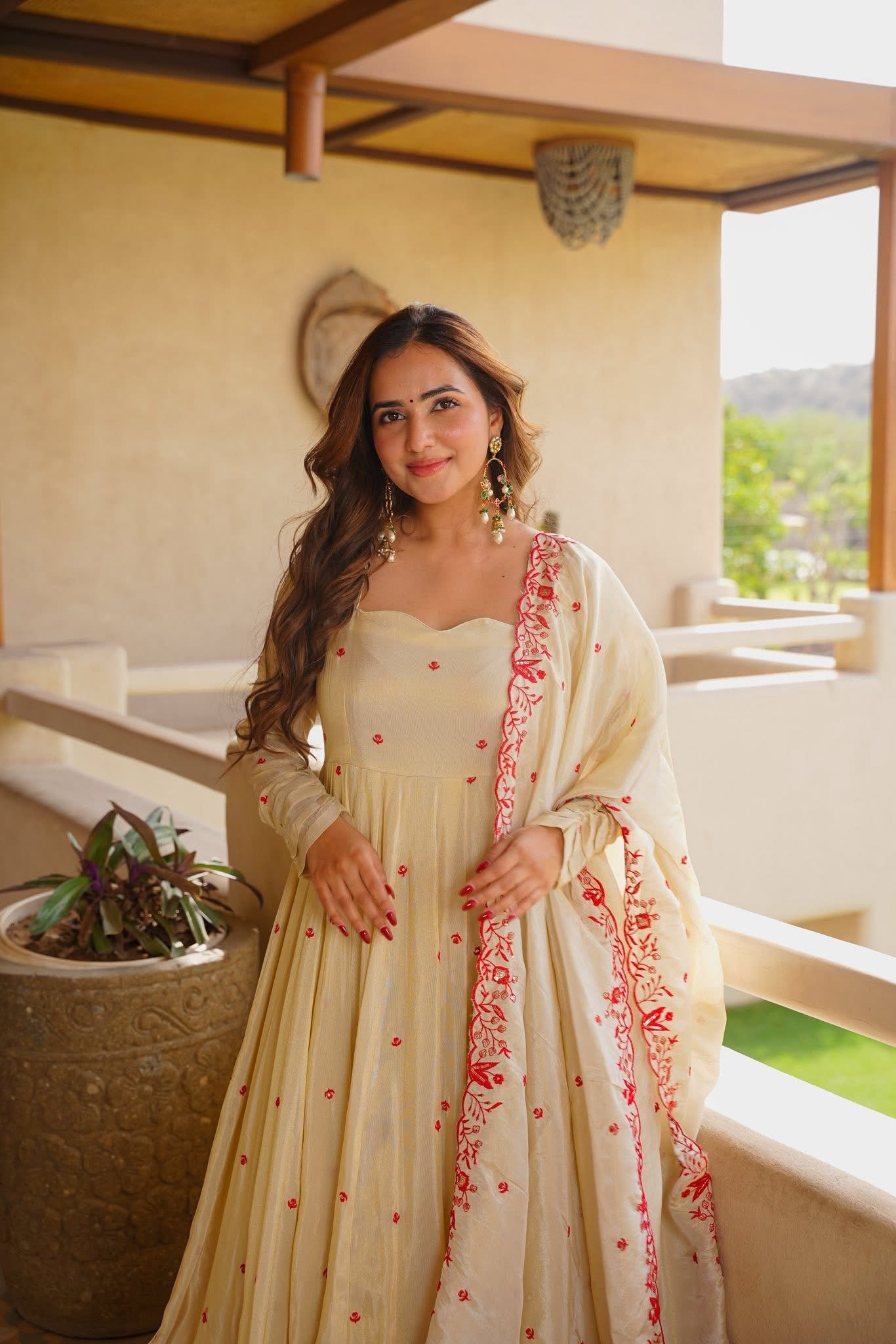 Regal Heavy Silk Anarkali Sarara Suit Set – Embroidered Wedding Collection