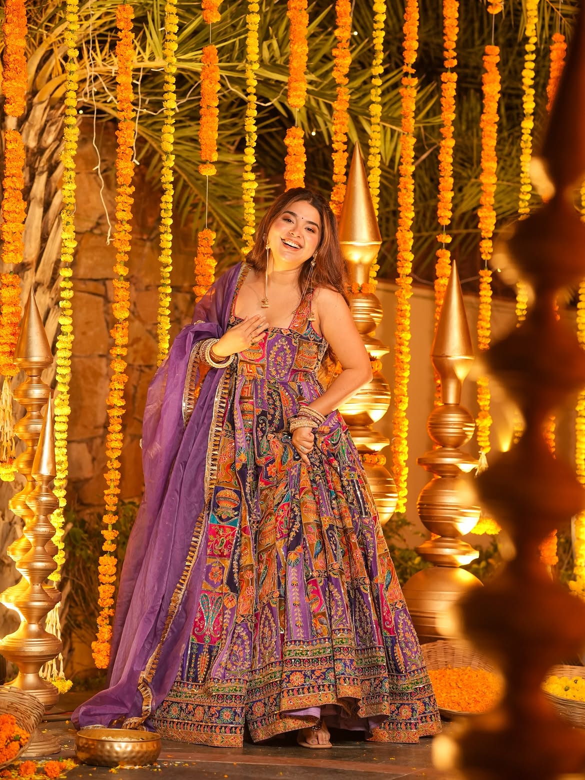 Pure Crepe Position Print Embroidered Maxi Suit Set – Elegant Festive Collection