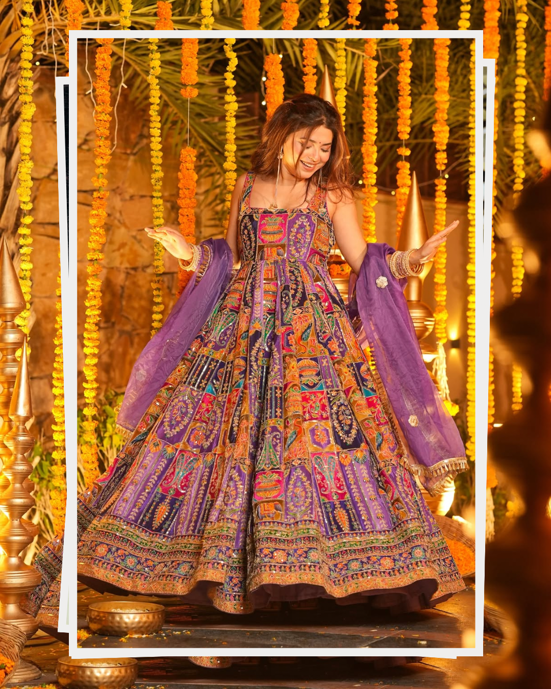Pure Crepe Position Print Embroidered Maxi Suit Set – Elegant Festive Collection