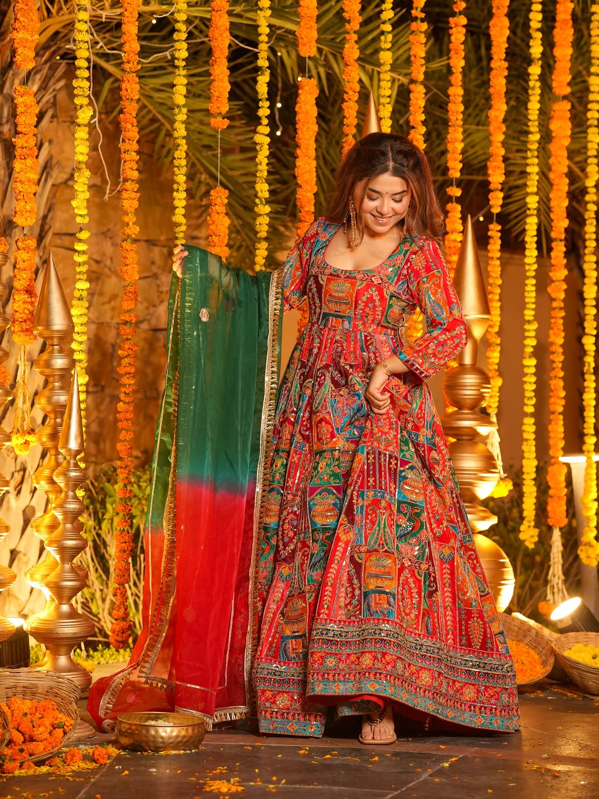 Elegant Crepe Embroidered Maxi Suit Set – Premium Position Print Collection