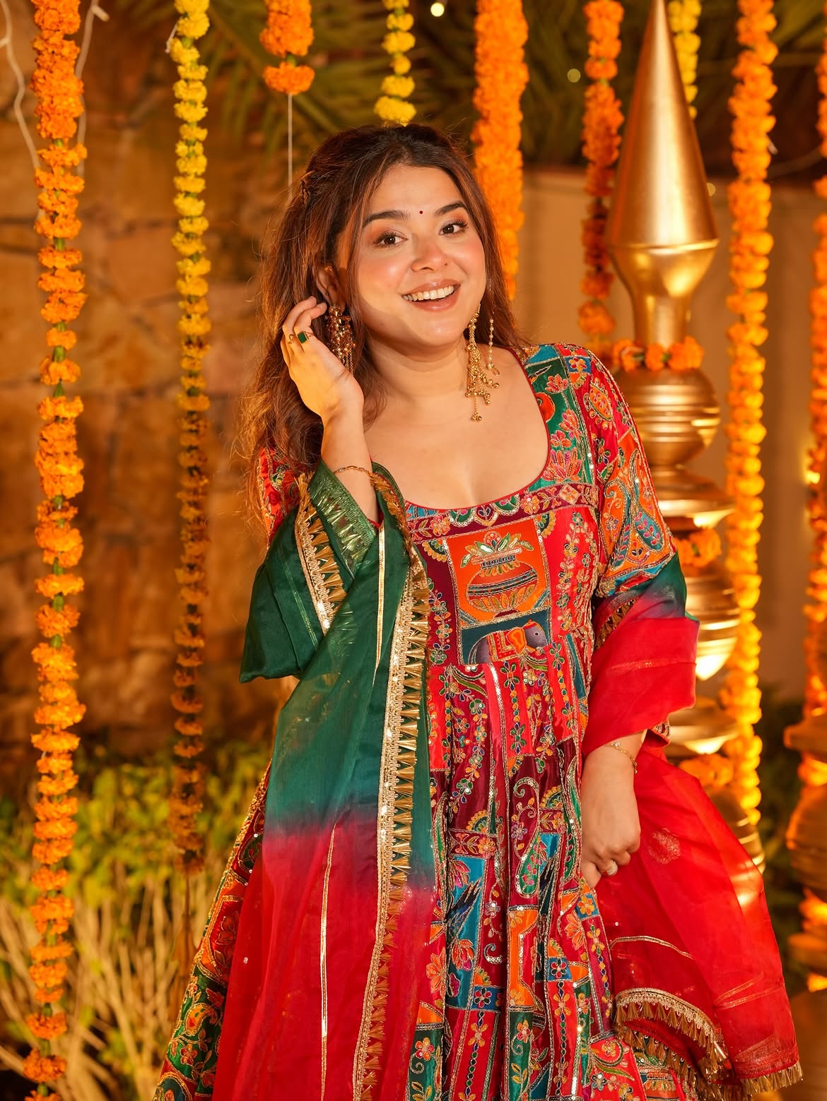 Elegant Crepe Embroidered Maxi Suit Set – Premium Position Print Collection