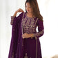 Elegant Chinon Silk Sharara Suit Set For Women ✨