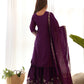 Elegant Chinon Silk Sharara Suit Set For Women ✨