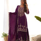 Elegant Chinon Silk Sharara Suit Set For Women ✨
