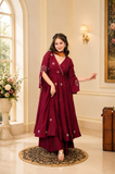 RAYON COTTON ZARI EMBROIDERY ANARKALI SUIT