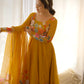 Floral Organza Silk Anarkali Suit Set For Women – Wedding &amp; Festive Collection 🌸