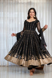 Royal Faux Blooming Zari Sequins Anarkali Suit Set – Festive Elegance
