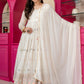 Multicolor Zari Sequins Faux Blooming Anarkali Suit Set – Festive Glamour