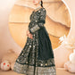 PREMIUM READYMADE DARK GREEN ANARKALI SUIT SET – 3 PIS