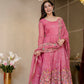 ELEGANT SOFT CRUNCHY SILK GOWN SET – SEQUINS &amp; THREAD WORK ✨