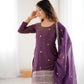 Royal Roman Shimmer Silk Kurta Lehenga Set For Women 👑