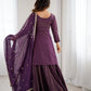 Royal Roman Shimmer Silk Kurta Lehenga Set For Women 👑