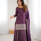 Royal Roman Shimmer Silk Kurta Lehenga Set For Women 👑