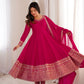 Premium Blooming Vichitra Silk Anarkali Suit Set For Women 💖