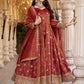 RUST HEAVY COSMOS ANARKALI SUIT – 3MM SEQUINS &amp; EMBROIDERY ✨