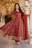 RUST HEAVY COSMOS ANARKALI SUIT – 3MM SEQUINS &amp; EMBROIDERY ✨