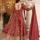 RUST HEAVY COSMOS ANARKALI SUIT – 3MM SEQUINS &amp; EMBROIDERY ✨