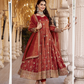 RUST HEAVY COSMOS ANARKALI SUIT – 3MM SEQUINS &amp; EMBROIDERY ✨