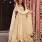 OFF WHITE FOX GEORGETTE ANARKALI SUIT – HEAVY SEQUINS &amp; THREAD WORK ✨