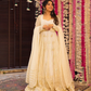 OFF WHITE FOX GEORGETTE ANARKALI SUIT – HEAVY SEQUINS &amp; THREAD WORK ✨