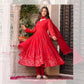 Ruhani Red Flared Anarkali Set ❤️✨