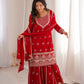 Designer Fox Georgette Sharara Suit Set For Women